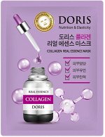 Doris Маска для лица тканевая с коллагеном, Mask Collagen Real Essence, 25 мл