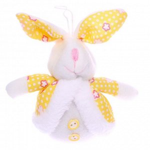 Мягкая игрушка «Кролик», в цветок, на подвесе, цвета МИКС