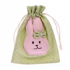 Мешок для подарков "Кролик" 16,5х14 см, цвет МИКС