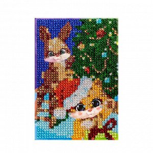 Алмазная мозаика для детей «Зайка и кот»