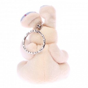 Мягкая игрушка «Кролик с сердцем», горох, на брелоке, цвета МИКС