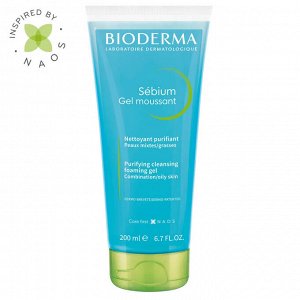 Bioderma Sebium Гель мусс для очищения жирной и комбинированной кожи взрослых и подростков  Биодерма Себиум 200 мл