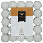 Чайные свечи 50 шт белые, 4*1.5 см, 4 часа (Kaemingk)