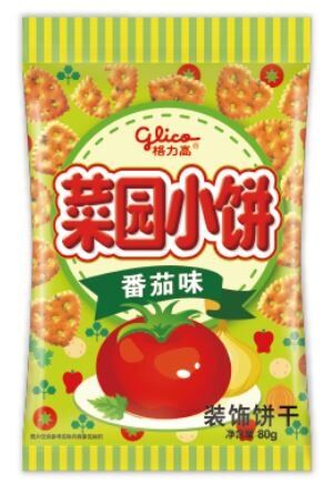 Glico CAI YUAN Печенье "Крекеры со вкусом помидора" 80г