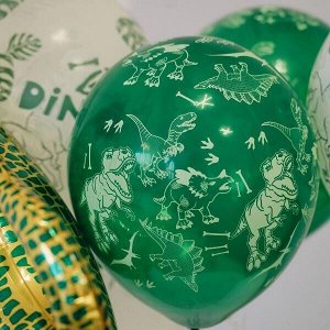 Набор шаров (шелк) 5 ст. рис Динозавры 12"/30см 5шт