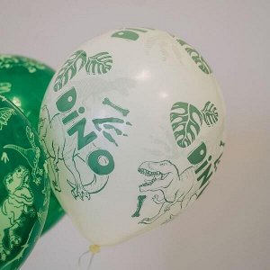 Набор шаров (шелк) 5 ст. рис Динозавры 12"/30см 5шт