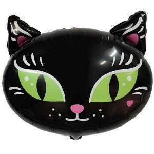 МенюФигура Кошка Черная 64см х 65см