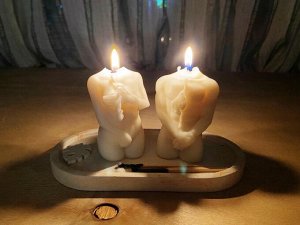 КОМПЛЕКТ - 2 свечи - мужчина и женщина