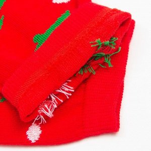 Носки женские «Ёлки» цвет красный, размер 23-25