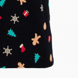Футболка женская KAFTAN «Xmas family» размер, черный