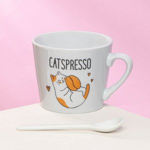 Кружка с ложкой Catspresso, 180 мл