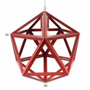 Светильник BayerLux "Геометрия" E27 1х40Вт красный 35х35х35-135 см