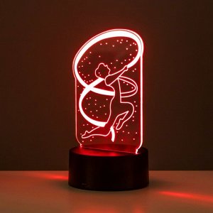 Светильник сенсорный «Гимнастка» LED 7 цветов USB/от батареек