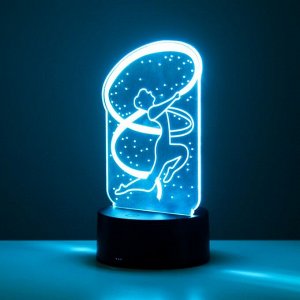 Светильник сенсорный «Гимнастка» LED 7 цветов USB/от батареек