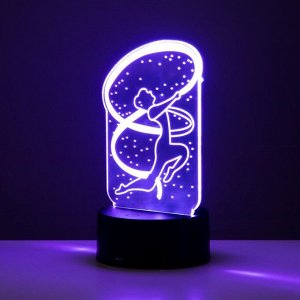 Светильник сенсорный «Гимнастка» LED 7 цветов USB/от батареек