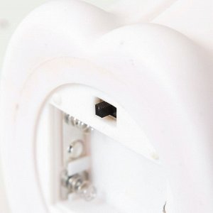 Ночник "Мишка с бантом" LED от батареек 3хААА белый 9,5х13х17,5 см RISALUX