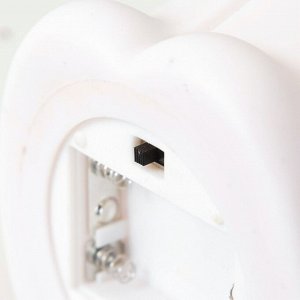 Фигурка световая RISALUX «Мишка с бантом», LED-ночник, от батареек 3xААА, белый, 9.5x13x17.5 см