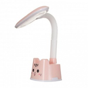 Настольная лампа "Котёнок" LED 3Вт нежно-розовый 11х26х43 см RISALUX