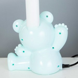 Настольная лампа "Мишка" LED 4Вт голубой 15х28,5х46 см RISALUX