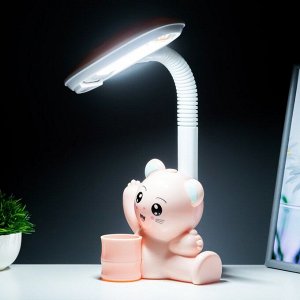 Настольная лампа "Мишка" LED 4Вт нежно-розовый 15х28,5х46 см
