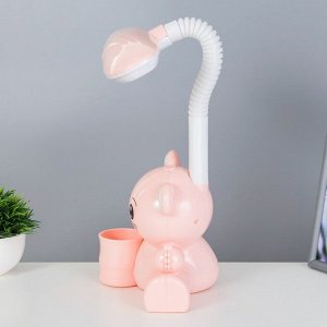 Настольная лампа "Мишка" LED 4Вт нежно-розовый 15х28,5х46 см