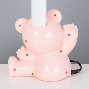 Настольная лампа "Мишка" LED 4Вт нежно-розовый 15х28,5х46 см RISALUX