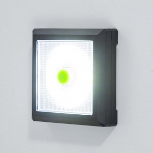 Ночник "Квадро 2" LED от батареек 4ХАА черный 2Х8,5Х8,5 см