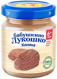 Пюре Бабушкино лукошко  100г конина с 6 мес 1х6.