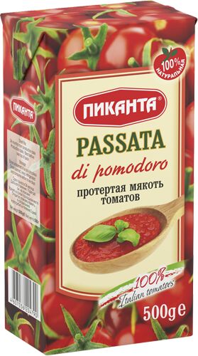 Томаты Пиканта 500г мякоть тетрапак 1х12.