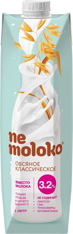 Напиток Nemoloko 1л овсяный ванильный 3,2% с вит. и минер. 1х6.