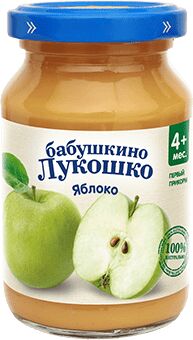 Пюре Бабушкино лукошко  190г из  яблок с 4 мес. 1х6.