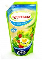 Соус майонезный Чудесница 370 мл классический 15% дой-пак 1х20.