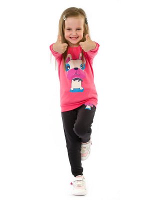 Комплект (футболка с длинными рукавами и брюки) для девочек арт. МД 076-37