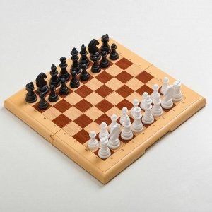 Шахматы, 32 шт, фигуры от 4 до 7 см, d-2.6 см, доска 32 х 32 см, поле для нард