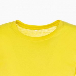 Футболка мужская однотонная, цвет жёлтый