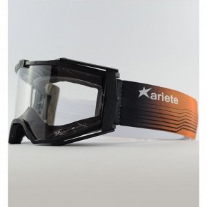 Маска кроссовая Ariete 8K Black, черный, прозрачная линзы