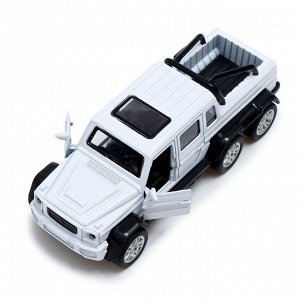 Машина металлическая «Джип 6X6», 1:32, инерция, цвет белый