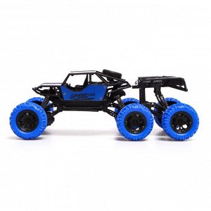 Машинка на пульте управления 6X6, 1:18, работает от аккумулятора, цвет синий