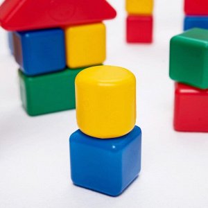 Кубики для малышей, пластиковые, цветные, 38 штук, 4 х 4 см