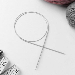 Арт Узор Спицы круговые, для вязания, с тефлоновым покрытием, с металлическим тросом, d = 2 мм, 14/80 см