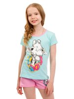 Комплект для девочек Baby Style МД 005-40 футболка и шорты. 100%Хлопок. пр. Узбекистан.
