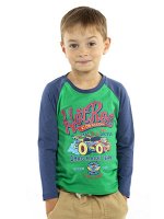 Футболка для мальчиков Baby Style ММ 2185. Длинный рукав, с принтом. 100%Хлопок. пр. Узбекистан.