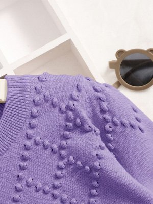 Для девочек Вязаный свитер текстурированный