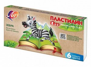 Луч. Пластилин "Zoo" 6 цветов арт.30С 1810-08 /48