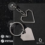 Серьги металл &quot;Сердце&quot; графика, цвет серебро