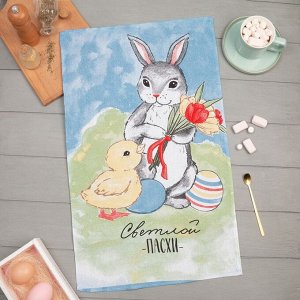 Полотенце Доляна «Светлой Пасхи» 35x60 см, 100% хлопок, рогожка 164 г/м²