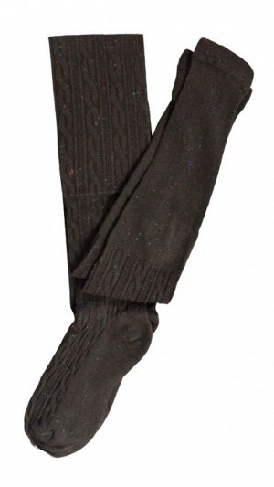 Колготки женские плотные коричневые с рисунком и вкраплениями Tutuanna* (р. M-L 154-162cm)