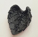 Крылья подставка под украшения / свечу ЧЕРНАЯ