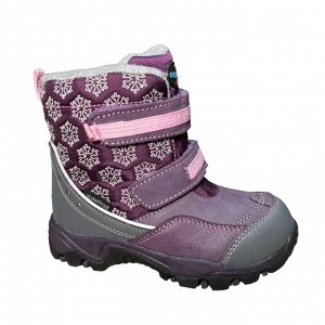 Ботинки зимние для девочки цвет фиолетовый