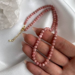 Бусы из Родохрозита